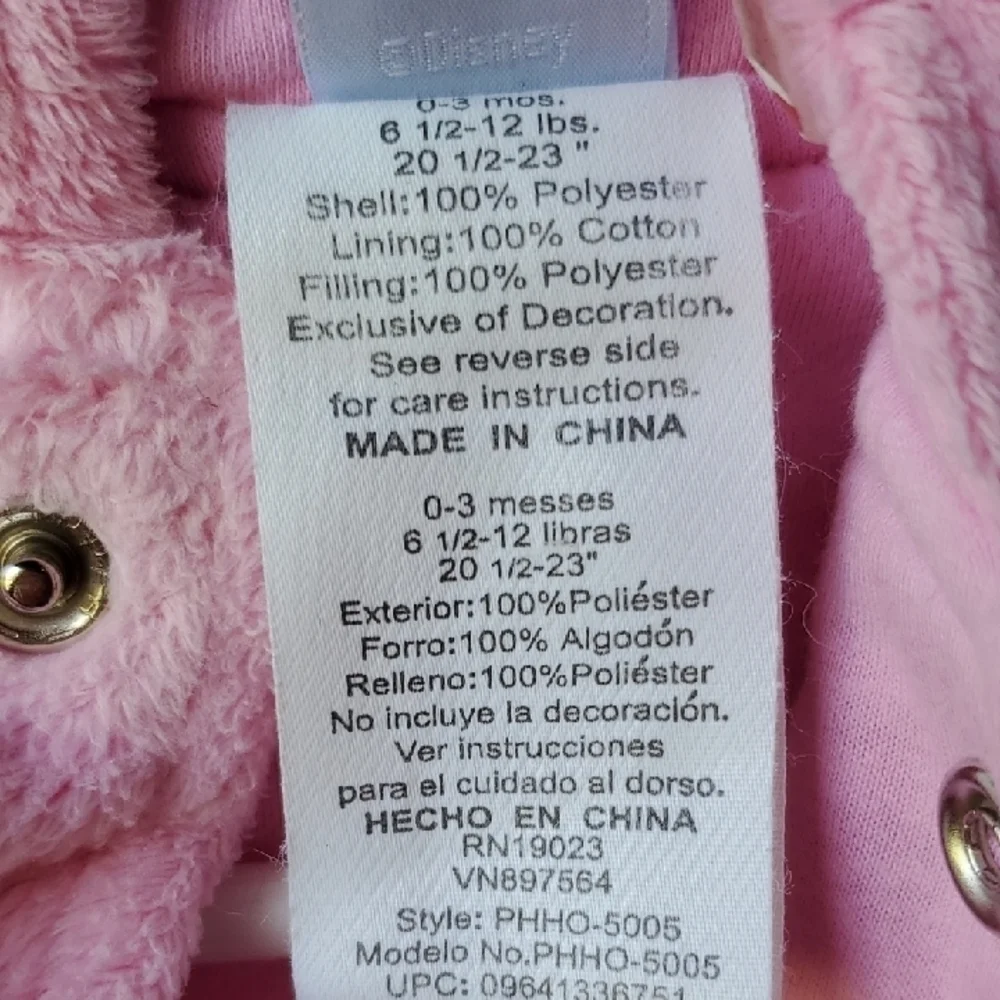 Disney Pooh And EYORE  Pink Sleep Sacks with Hood and Cartoon Design